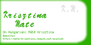 krisztina mate business card
